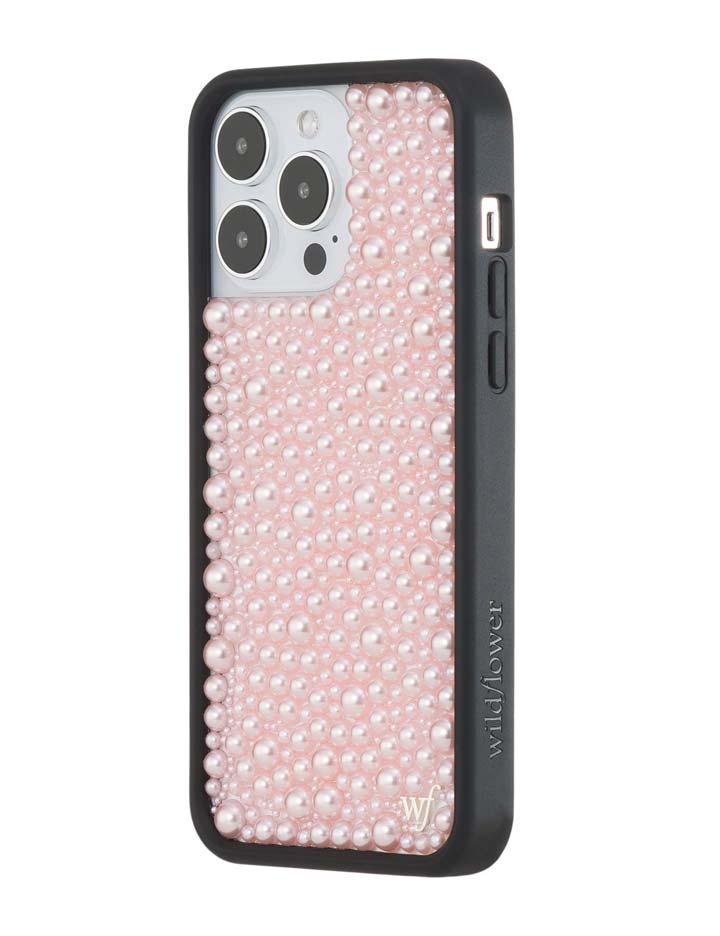 Pearl Pink iPhone Case Embellished Protective Phone Cover - Image 27