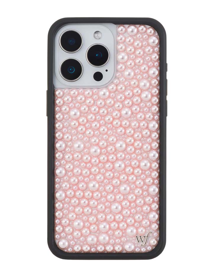 Pearl Pink iPhone Case Embellished Protective Phone Cover - Image 18