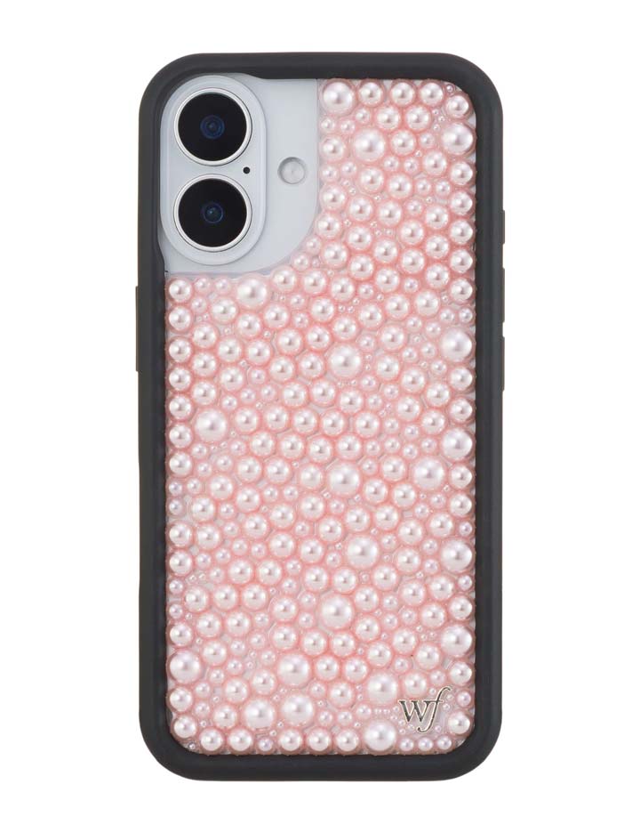 Pearl Pink iPhone Case Embellished Protective Phone Cover - Image 16