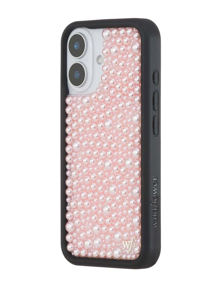 Pearl Pink iPhone Case Embellished Protective Phone Cover - Image 17
