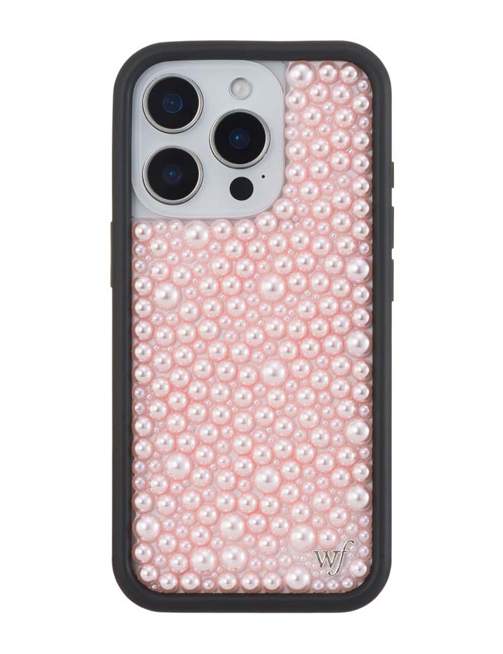 Pearl Pink iPhone Case Embellished Protective Phone Cover - Image 14