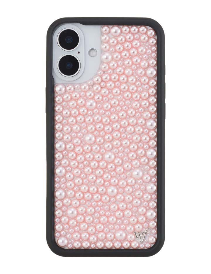 Pearl Pink iPhone Case Embellished Protective Phone Cover - Image 12