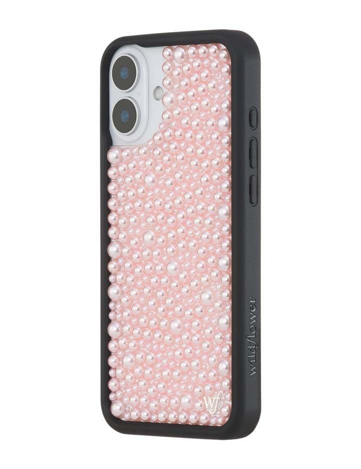 Pearl Pink iPhone Case Embellished Protective Phone Cover - Image 13