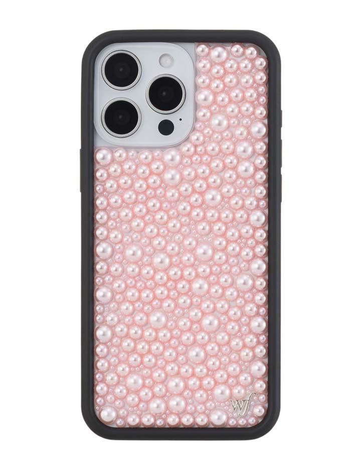 Pearl Pink iPhone Case Embellished Protective Phone Cover - Image 10