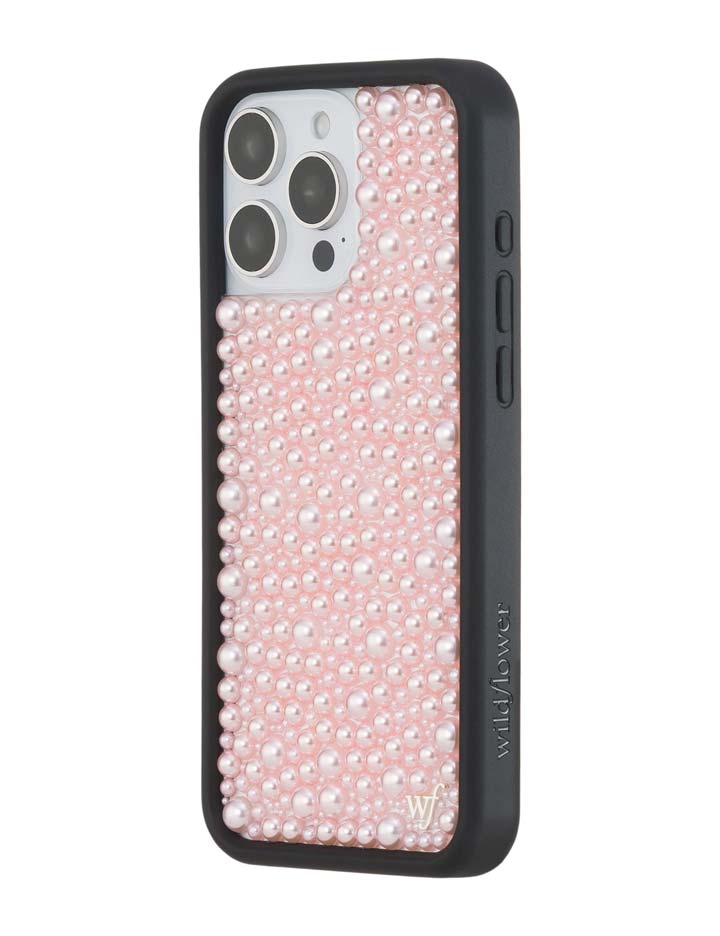 Pearl Pink iPhone Case Embellished Protective Phone Cover - Image 11