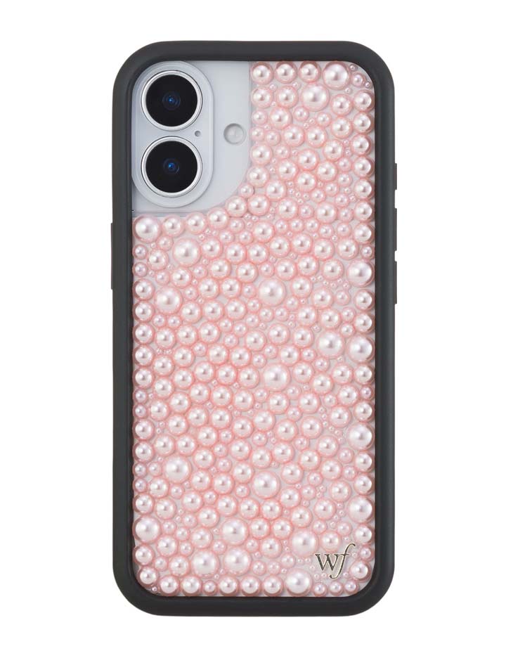 Pearl Pink iPhone Case Embellished Protective Phone Cover - Image 7