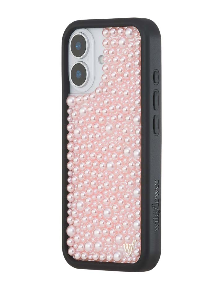 Pearl Pink iPhone Case Embellished Protective Phone Cover - Image 8