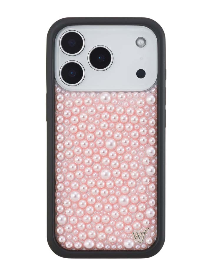 Pearl Pink iPhone Case Embellished Protective Phone Cover - Image 4