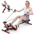 HiFast 4 in 1 Rowing Machines AB Machine with 3-Level Angle & Adjustable Tension Foldable AB Crunch Workout Machine for Home & Gym Use