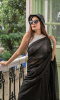 Black Cotton Handloom Saree for Women