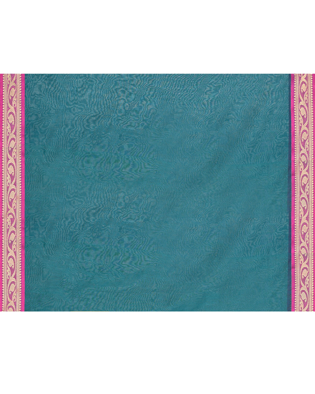 Teal Cotton Silk Handloom Saree with Matching Blouse Piece