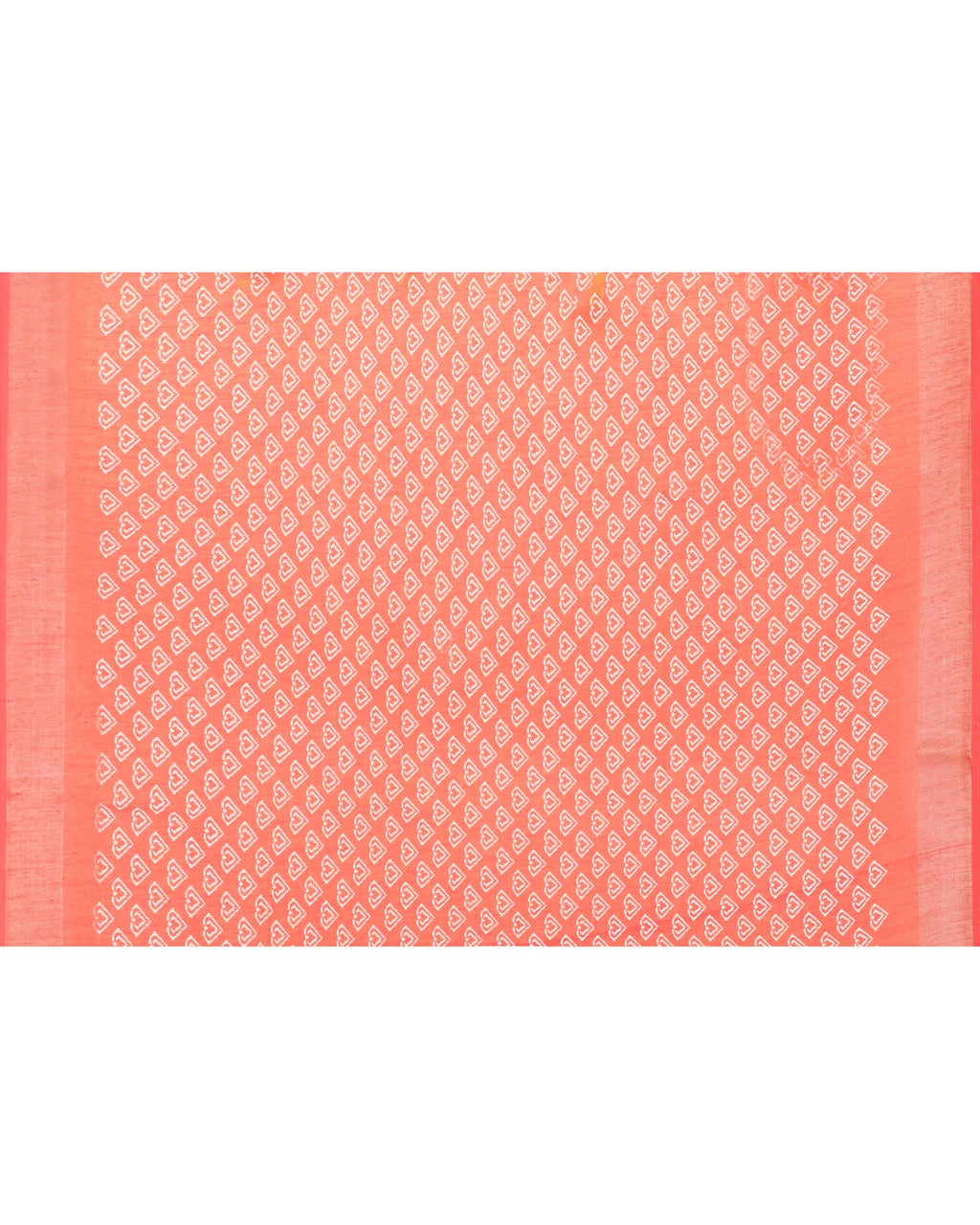 Off White Printed Cotton Saree with Zari Border