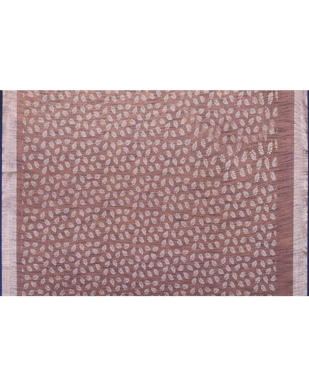 Off White Printed Cotton Saree with Elegant Zari Border
