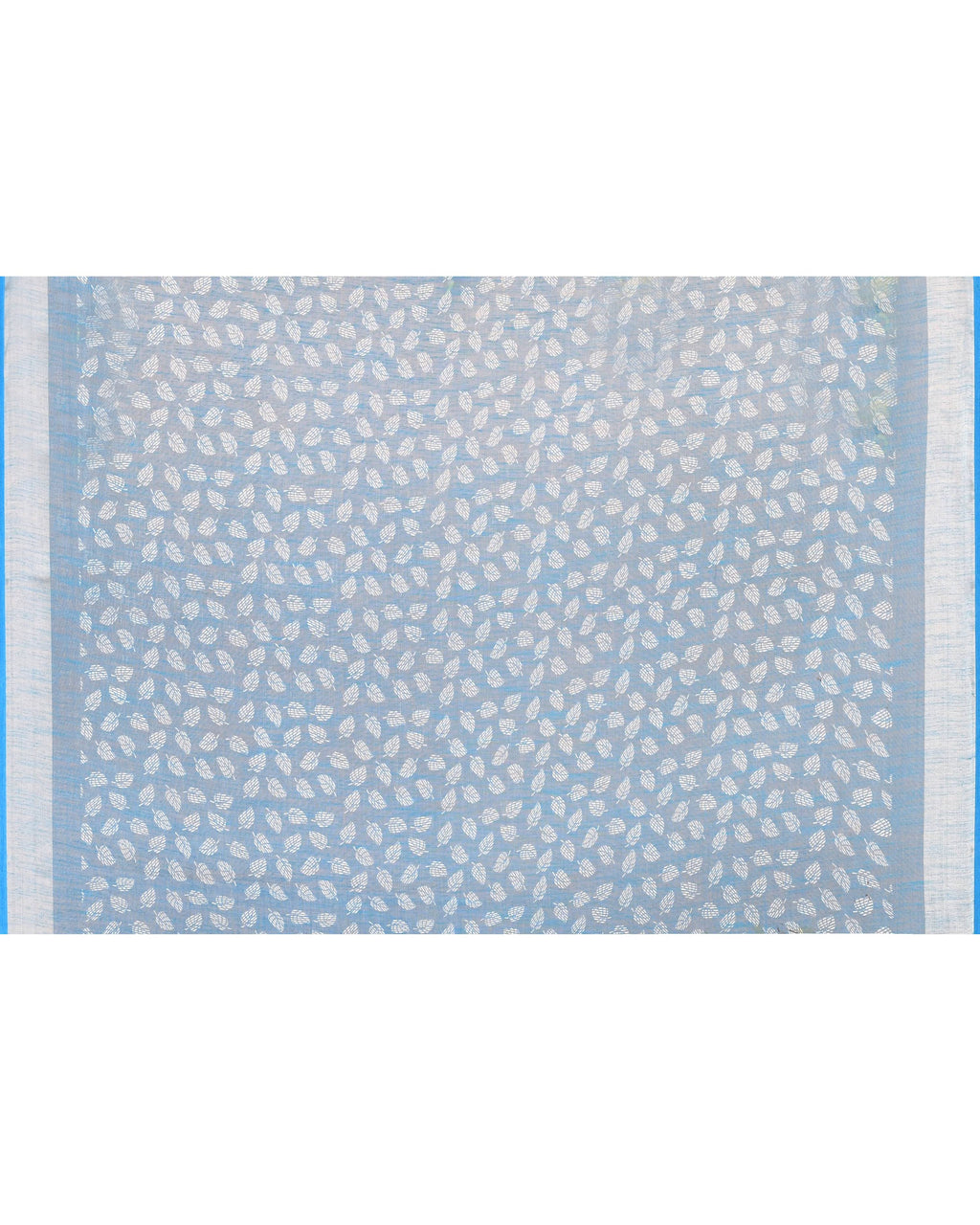 Piyari Fashion Women's Off White Printed Cotton Saree With Zari Border