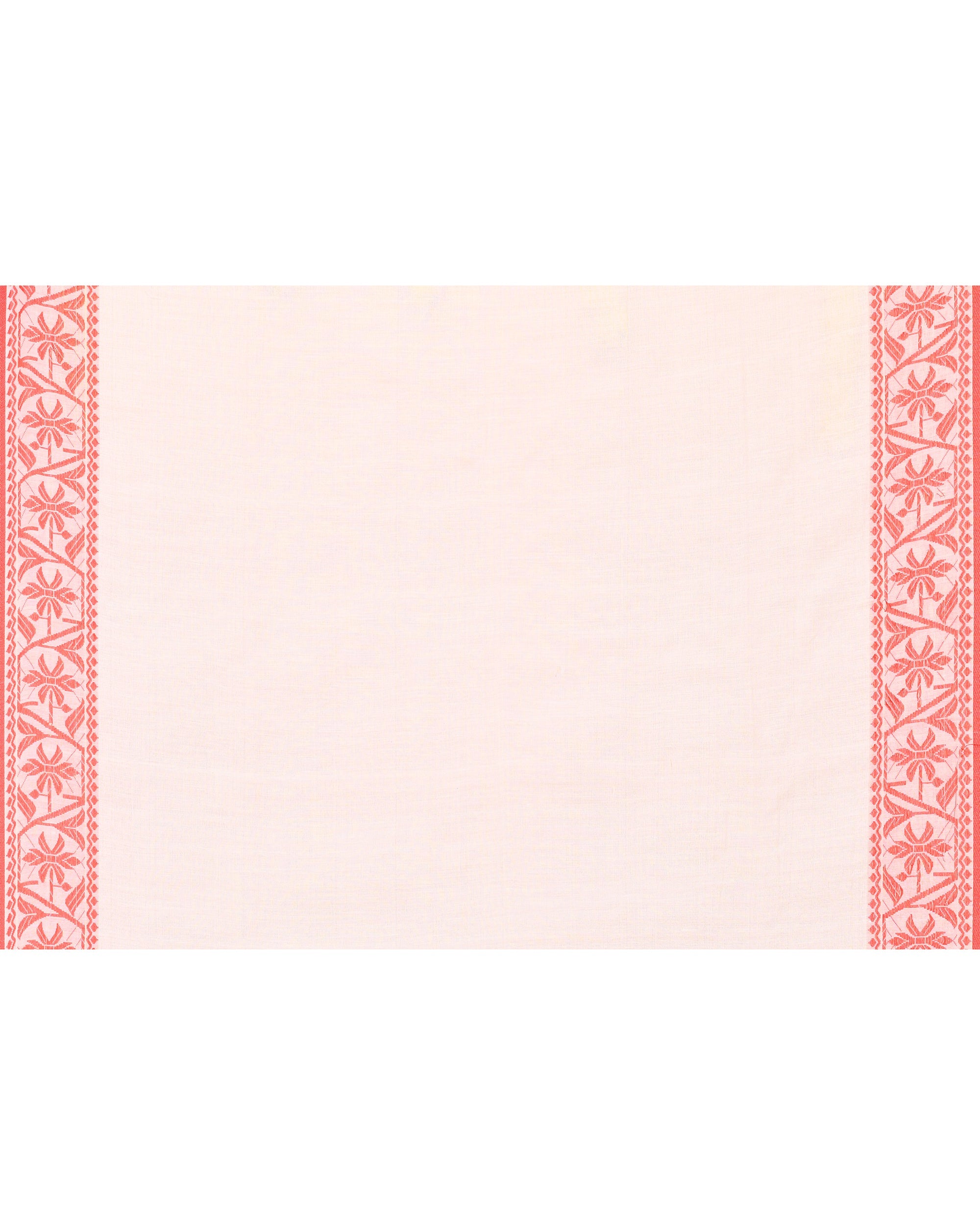 Piyari Fashion Women's White Cotton Handloom Saree