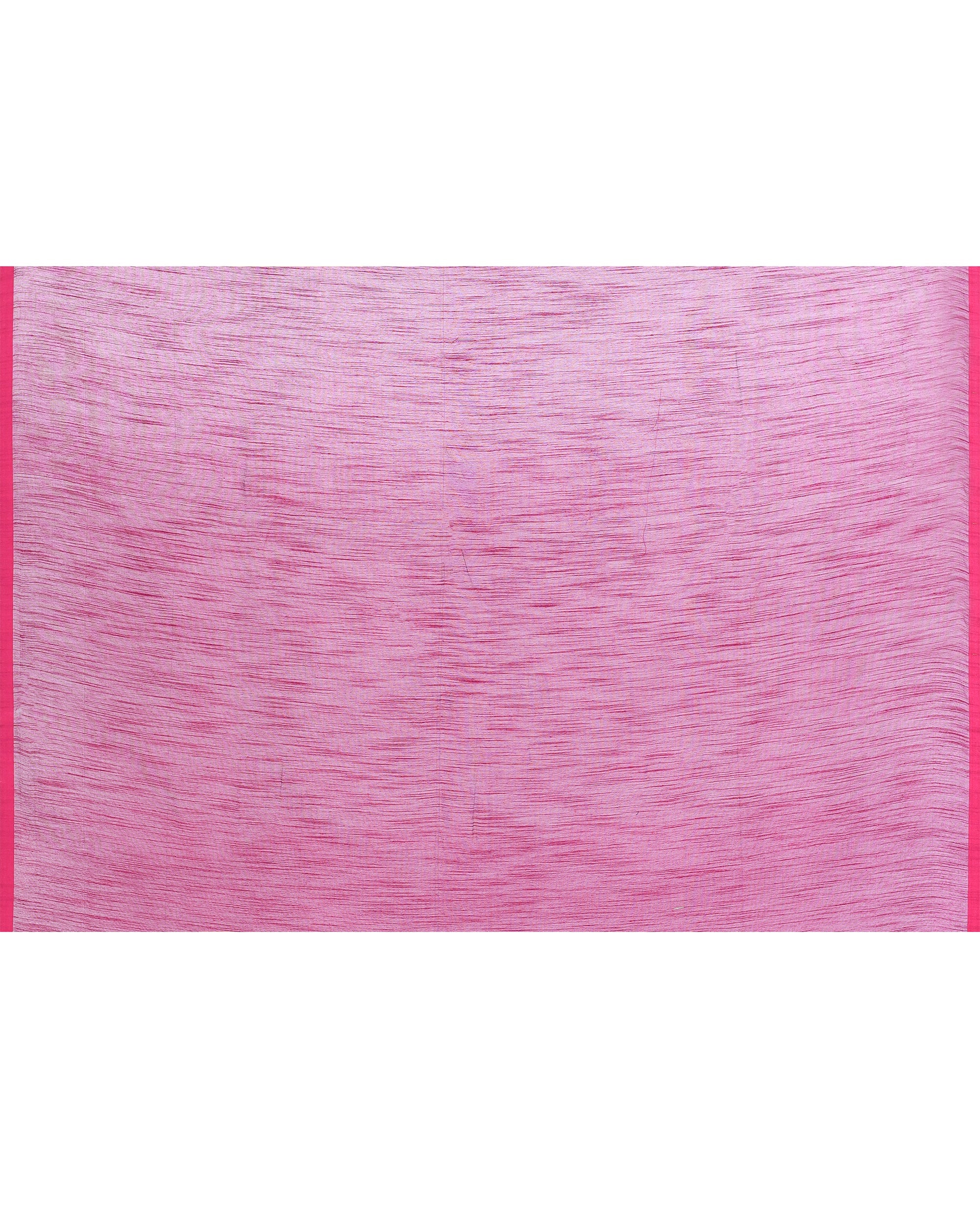 Pink Embellished Cotton Blend Jamdani Saree for Daily Elegance