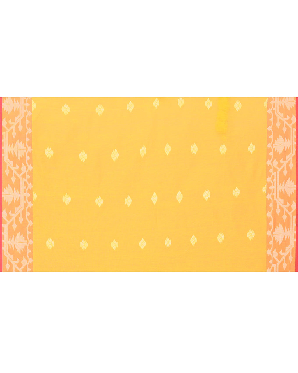 Piyari Fashion Women's Yellow Resham Silk Jamdani Saree