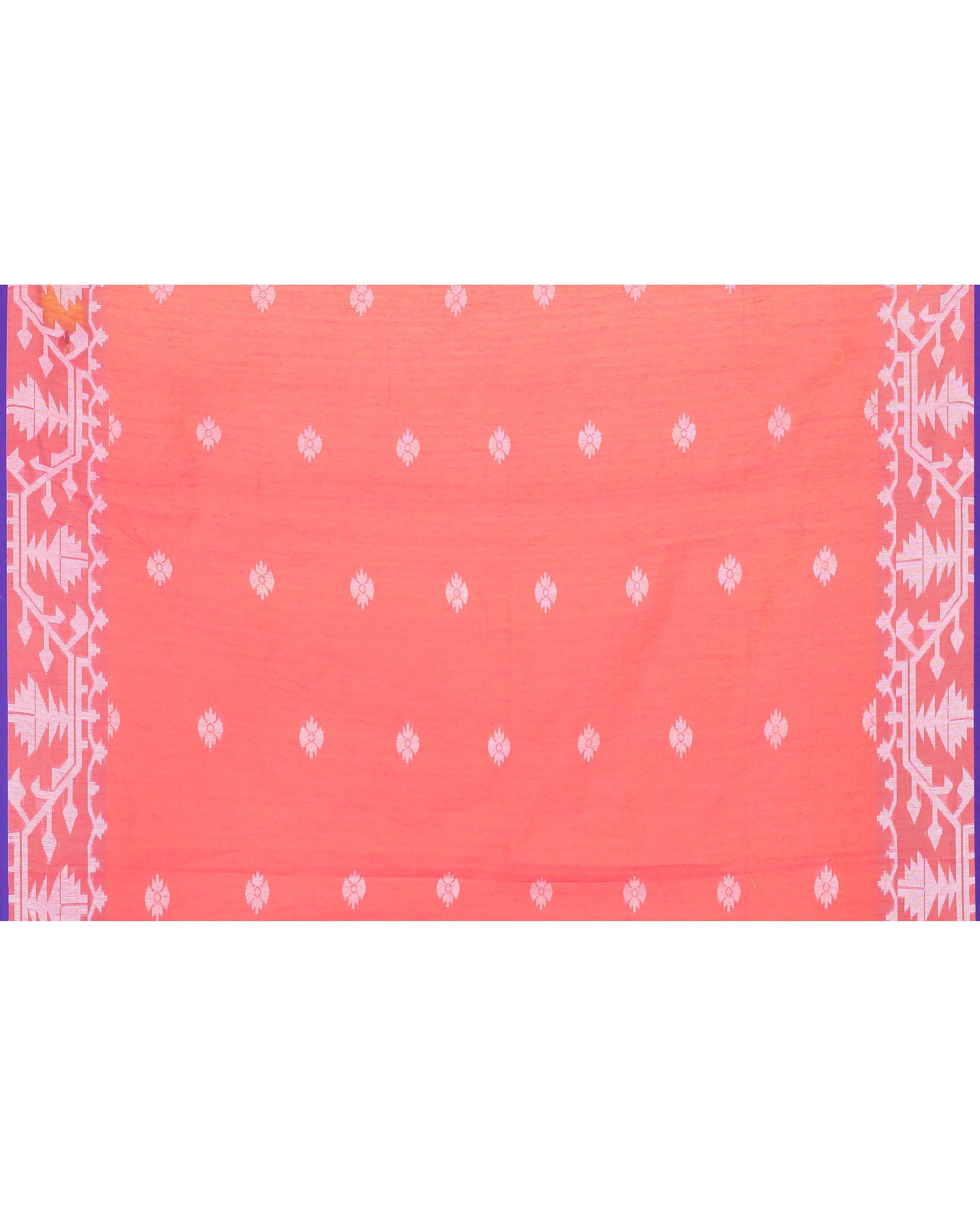 Piyari Fashion Women's Rani Pink Resham Silk Jamdani Saree