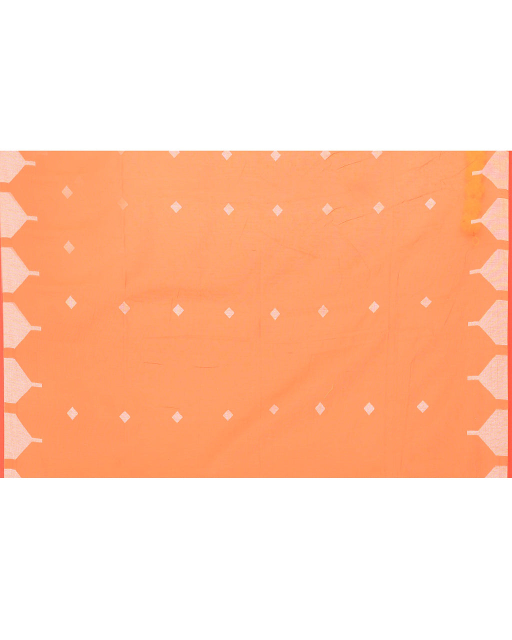 Orange Resham Silk Jamdani Saree