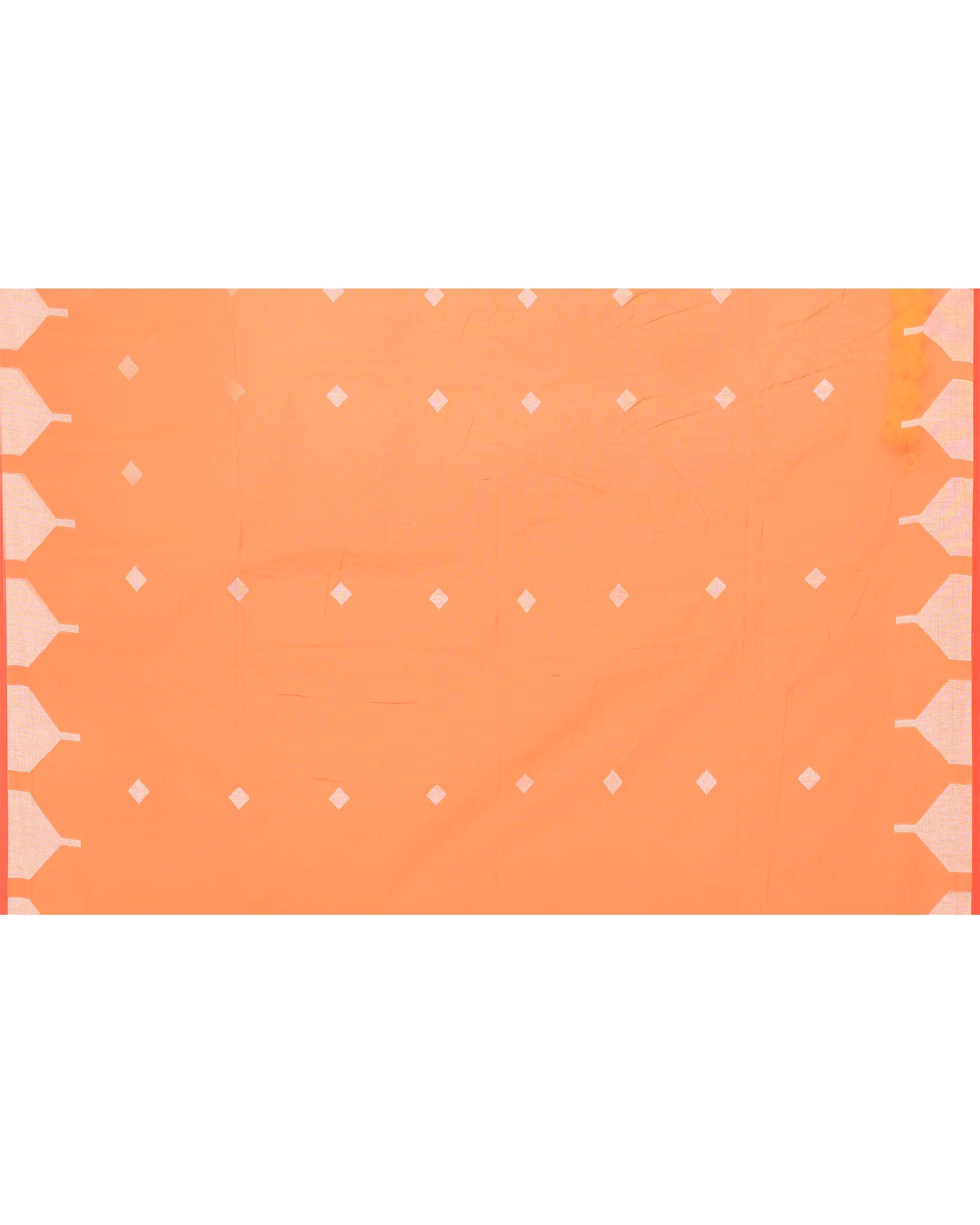 Orange Resham Silk Jamdani Saree