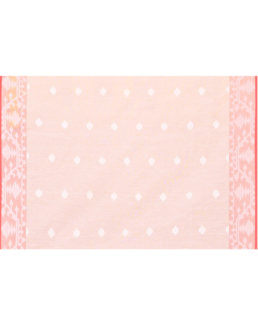 Piyari Fashion Women's White Resham Silk Jamdani Saree