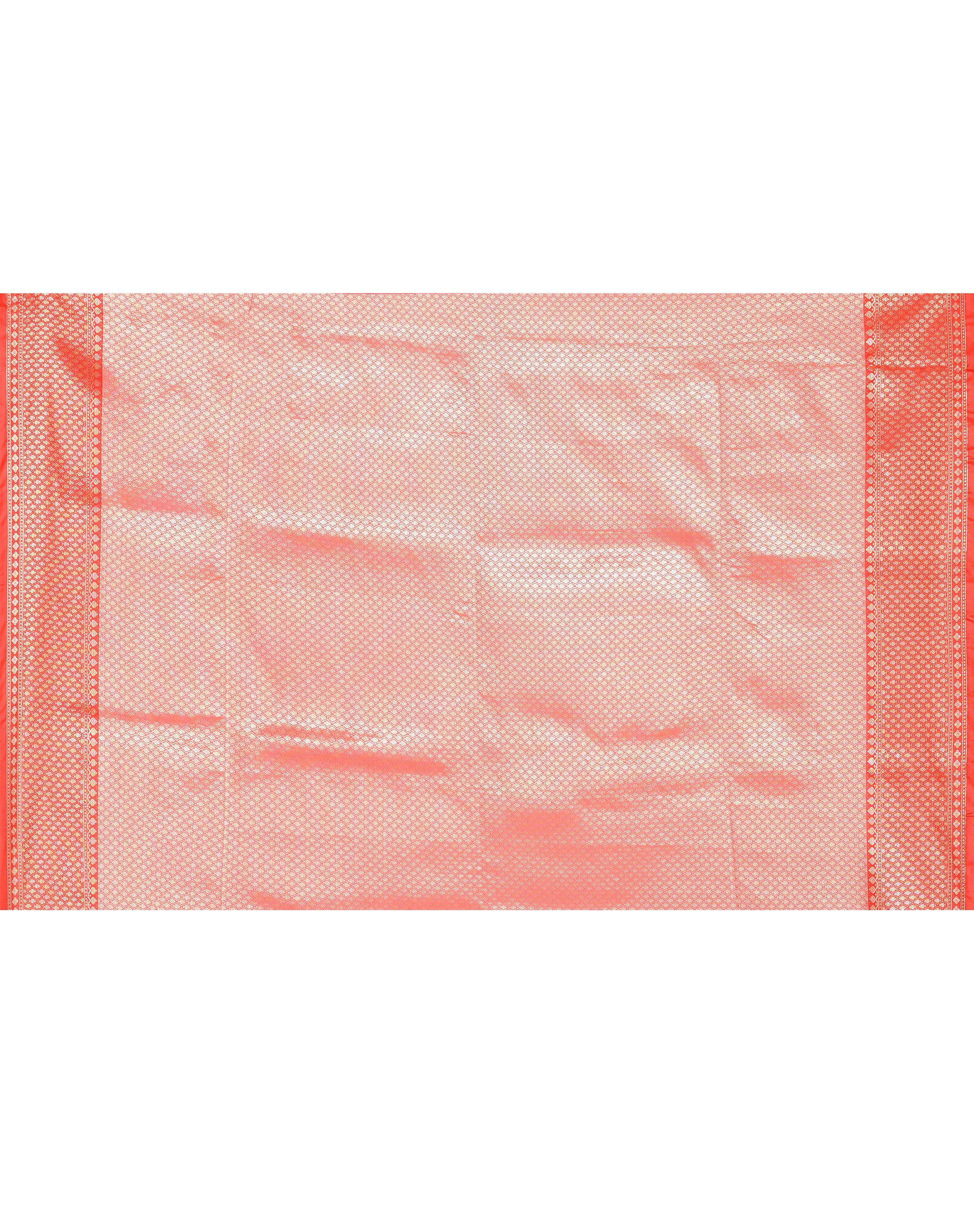 Off White Bangalore Silk Jamdani Saree with Zari Border