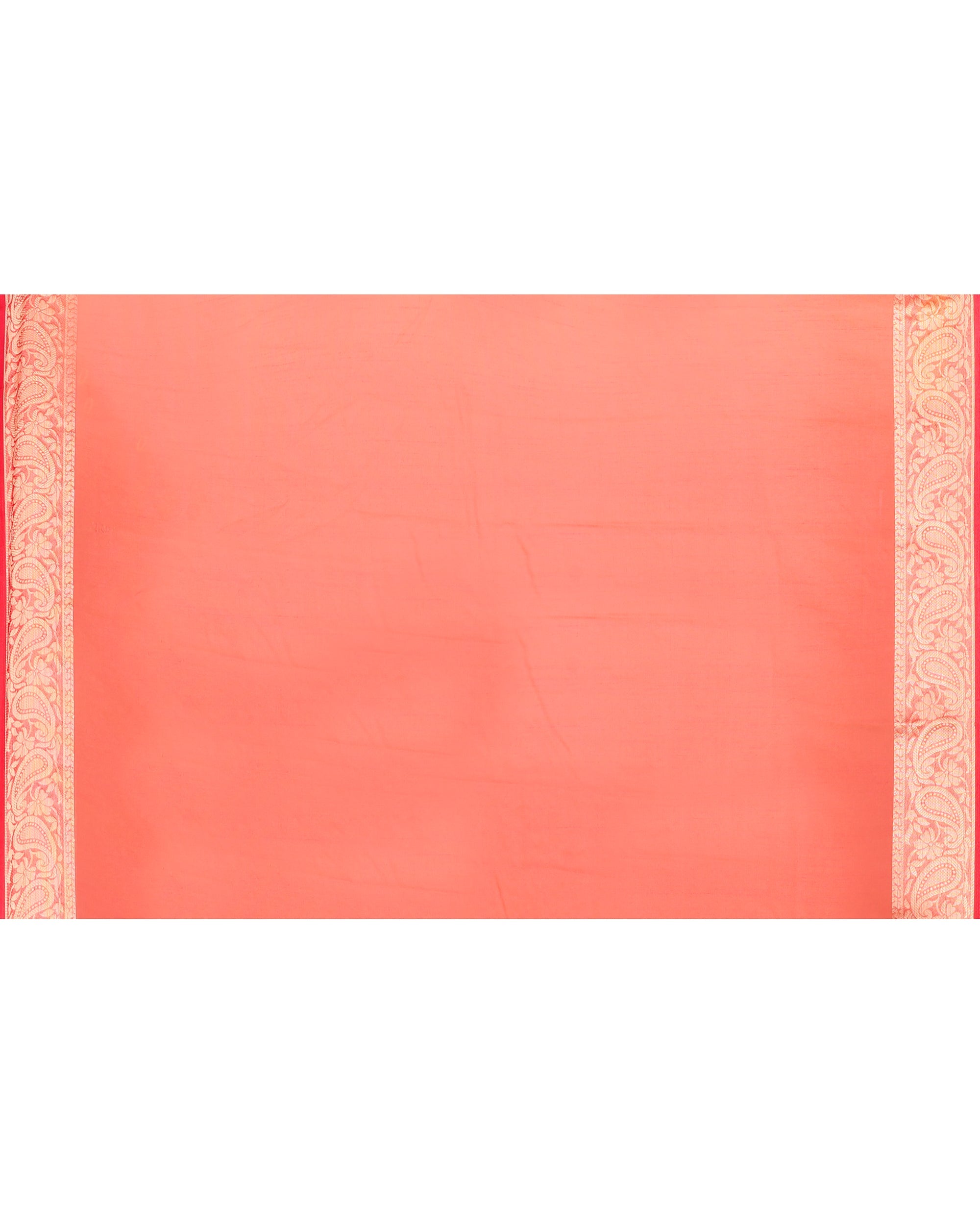 Orange Organza Silk Saree with Zari Border