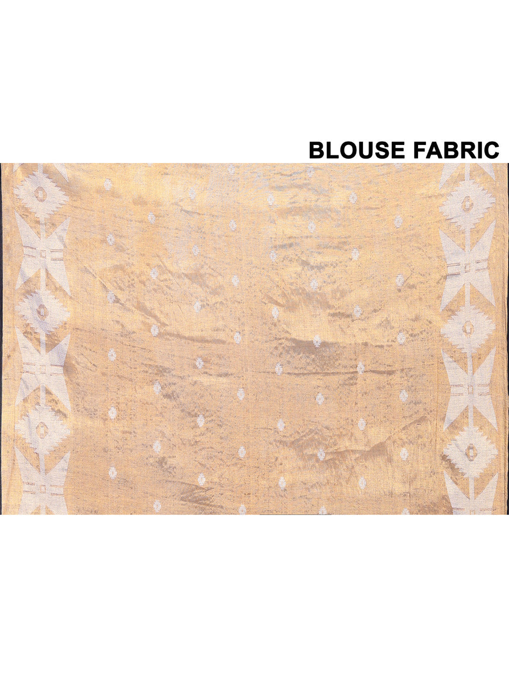 Gold Blue Dual Tone Organic Tissue Jamdani Saree with Blouse