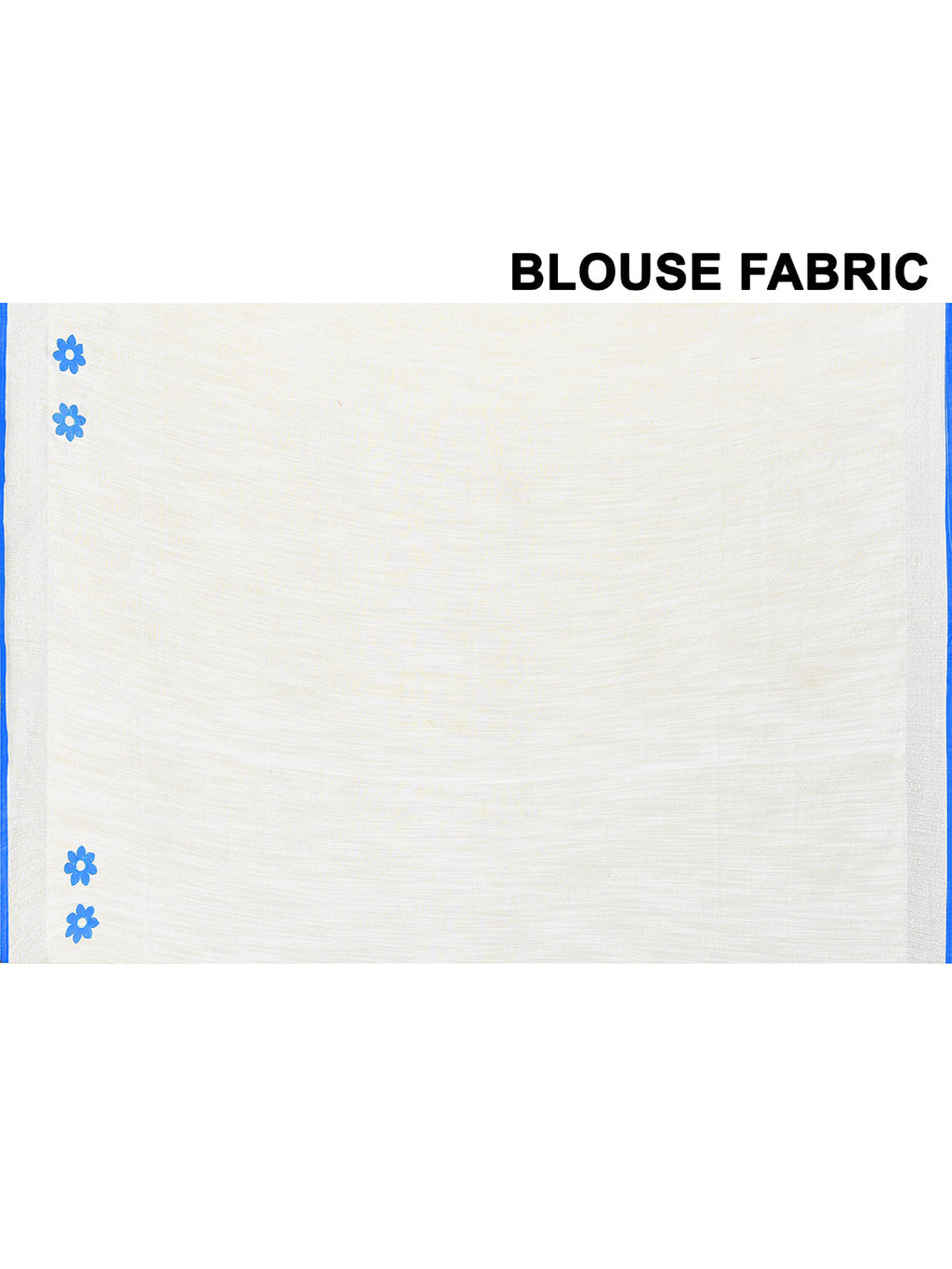 Piyari Fashion Women's White Exclusive Applique Saree With Blouse Piece