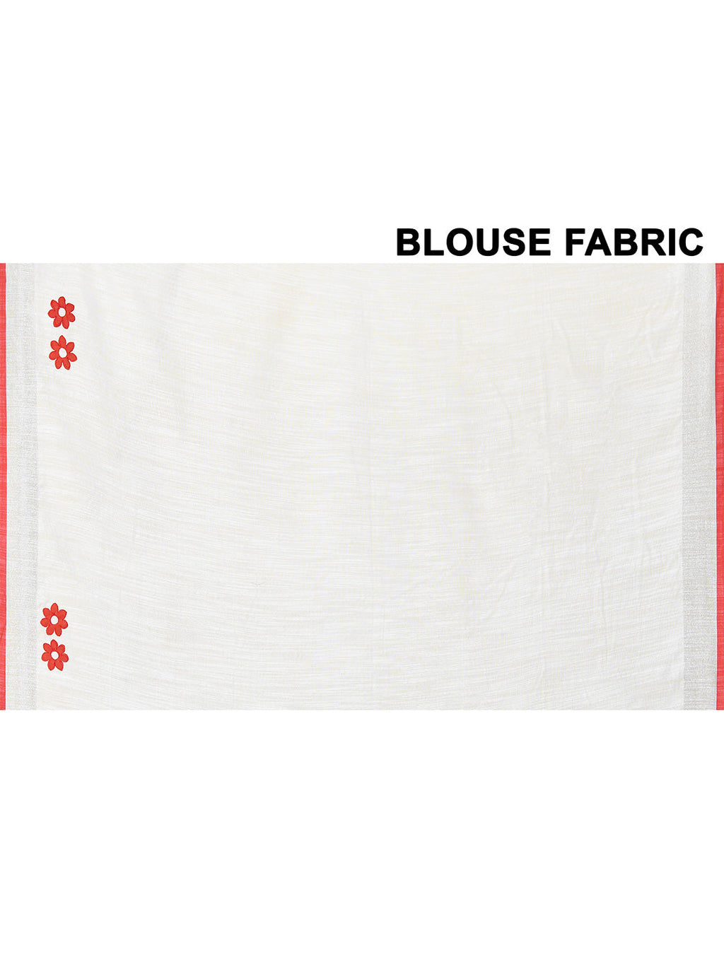 White Exclusive Applique Saree with Matching Blouse Piece