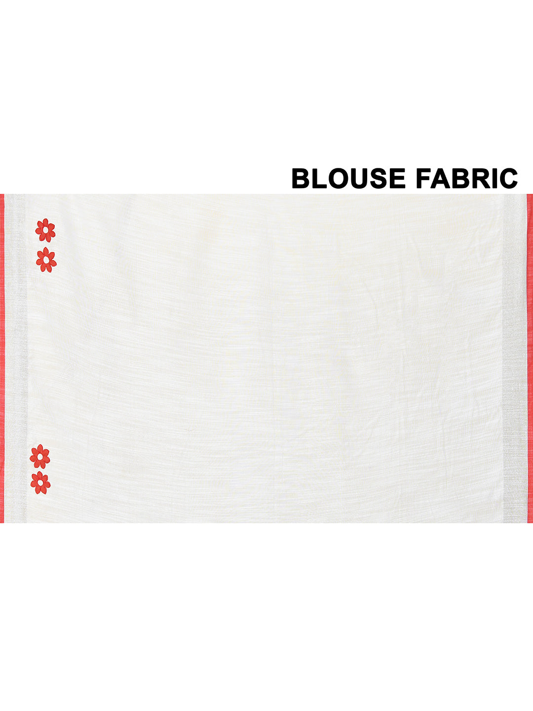 White Exclusive Applique Saree with Matching Blouse Piece
