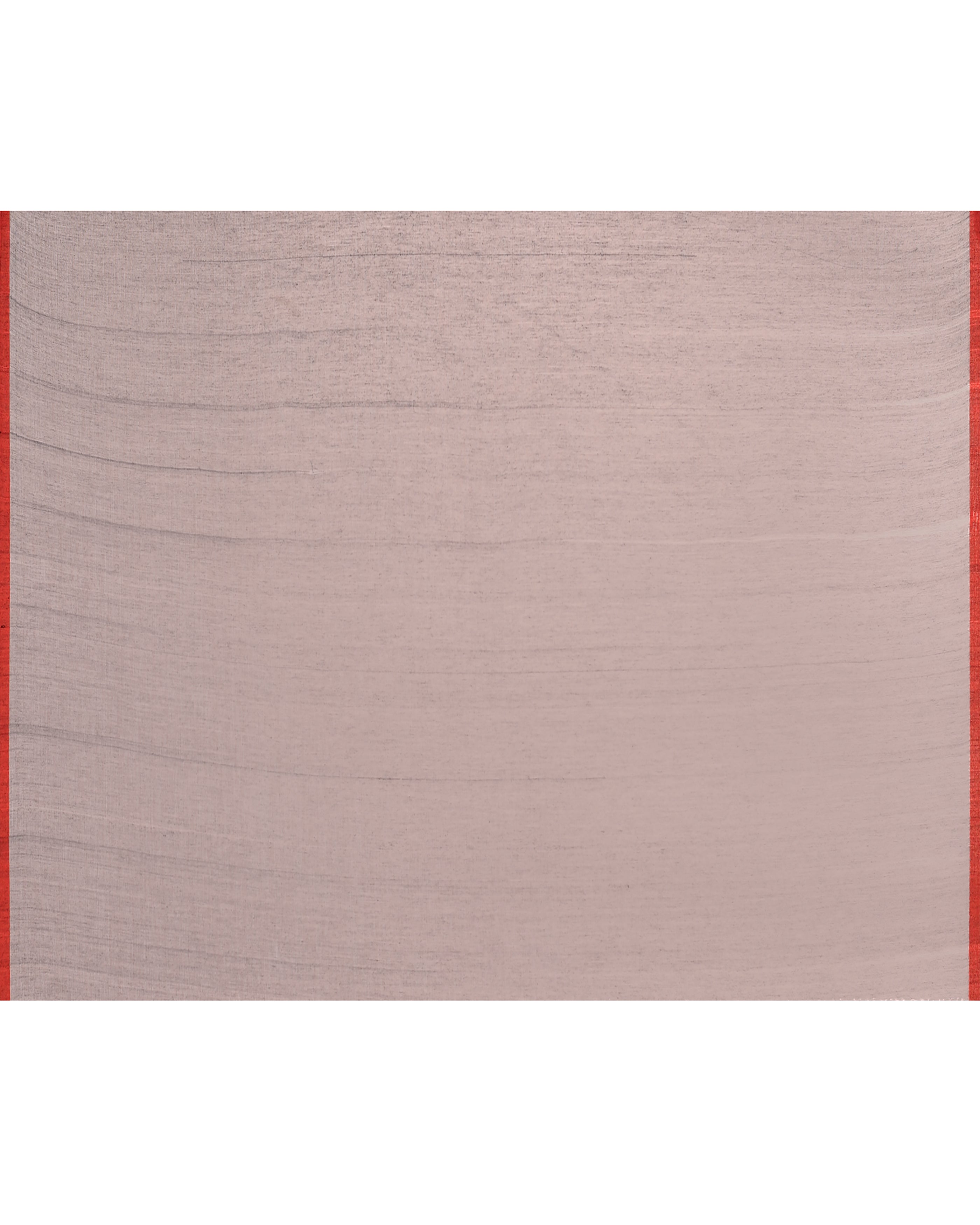 Grey Hand Work Cotton Saree with Matching Blouse