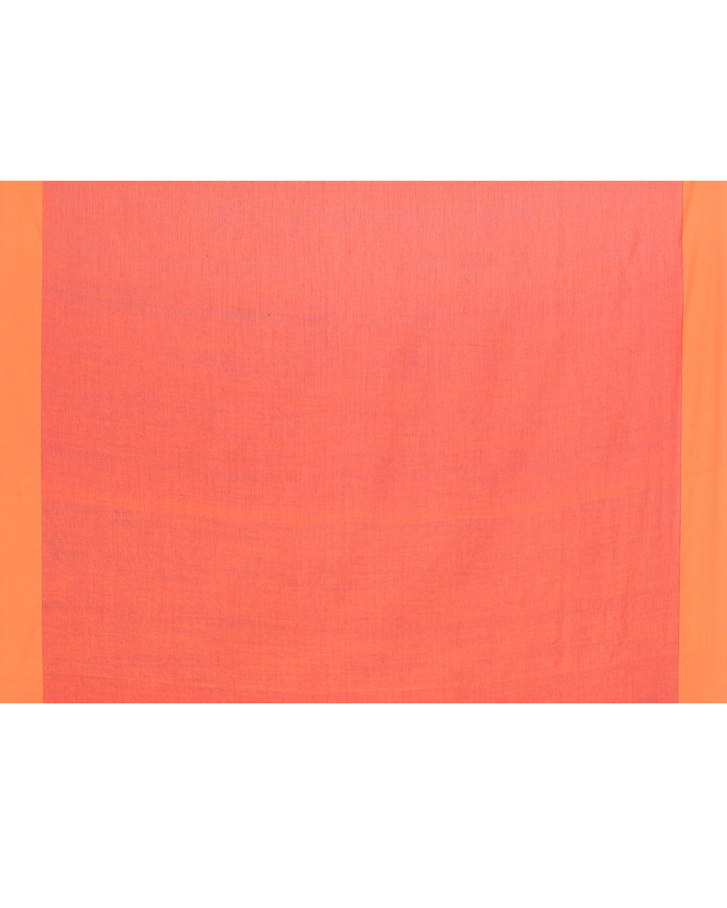 Rani Pink Cotton Saree with Orange Border and Tassel Detail