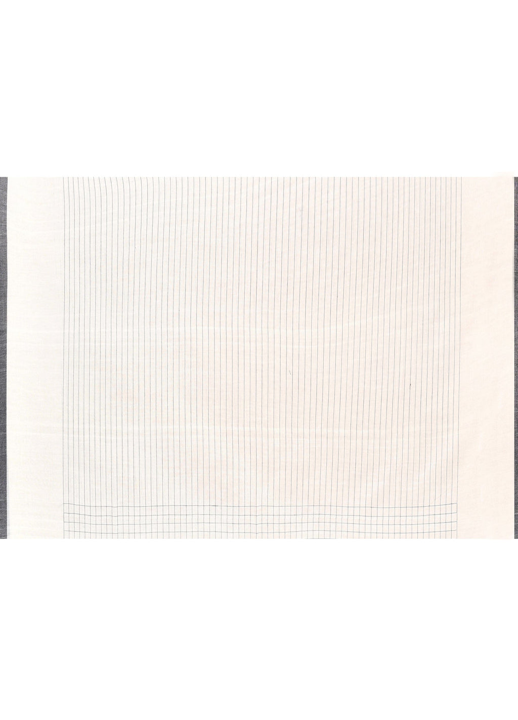 Off White Mul Cotton Jamdani Handloom Saree with Blouse
