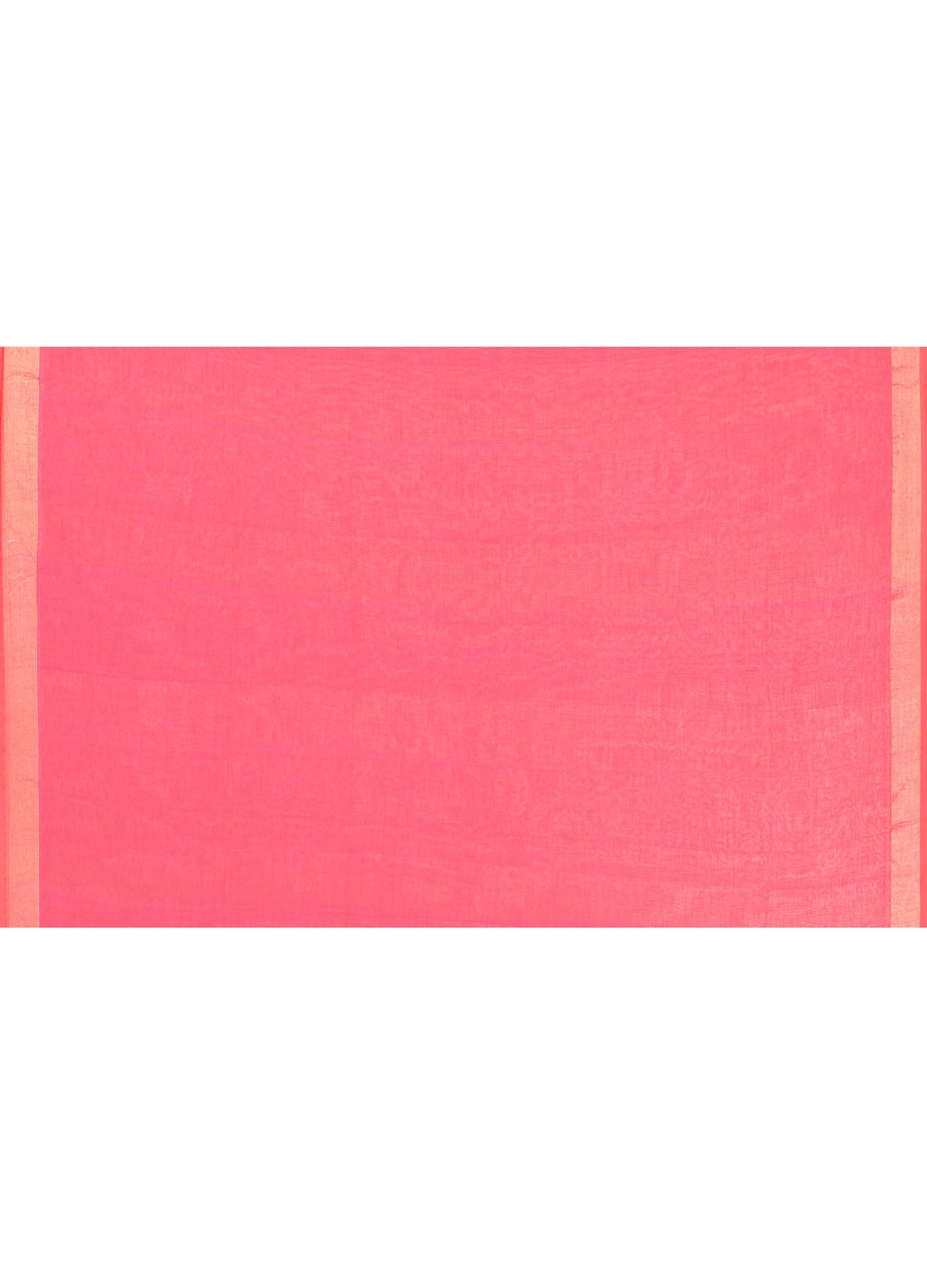 Pink Cotton Handloom Saree with Sequin Work and Blouse