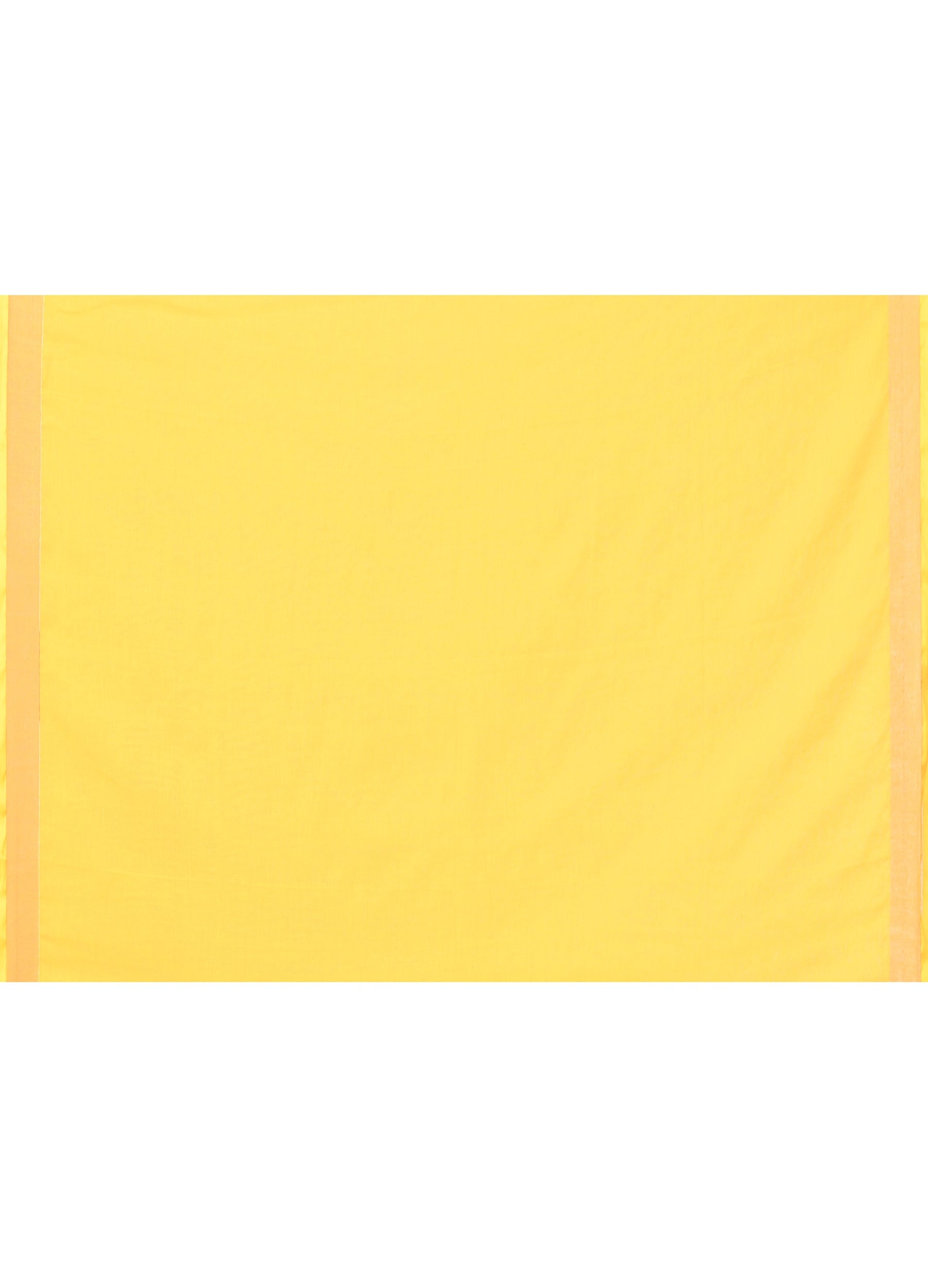 Yellow Cotton Handloom Saree with Sequins and Matching Blouse