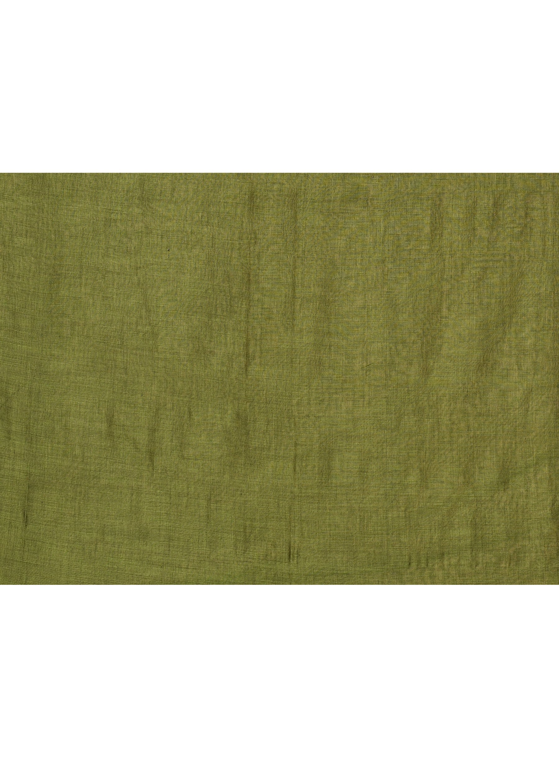 Moss Green Cotton Handloom Sequin Saree with Blouse