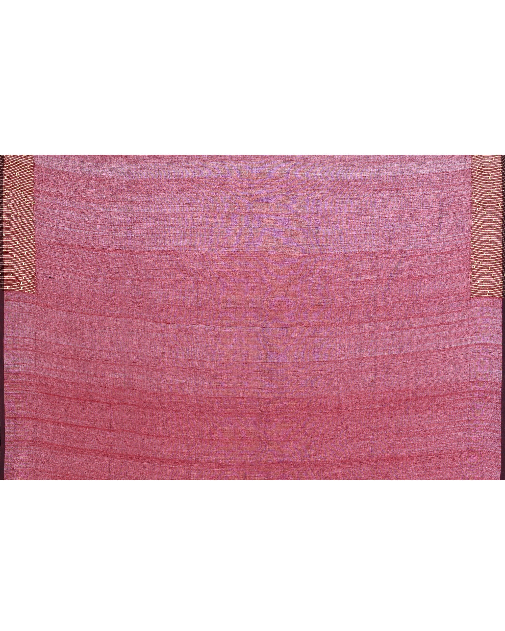 Maroon Embellished Sequined Cotton Saree