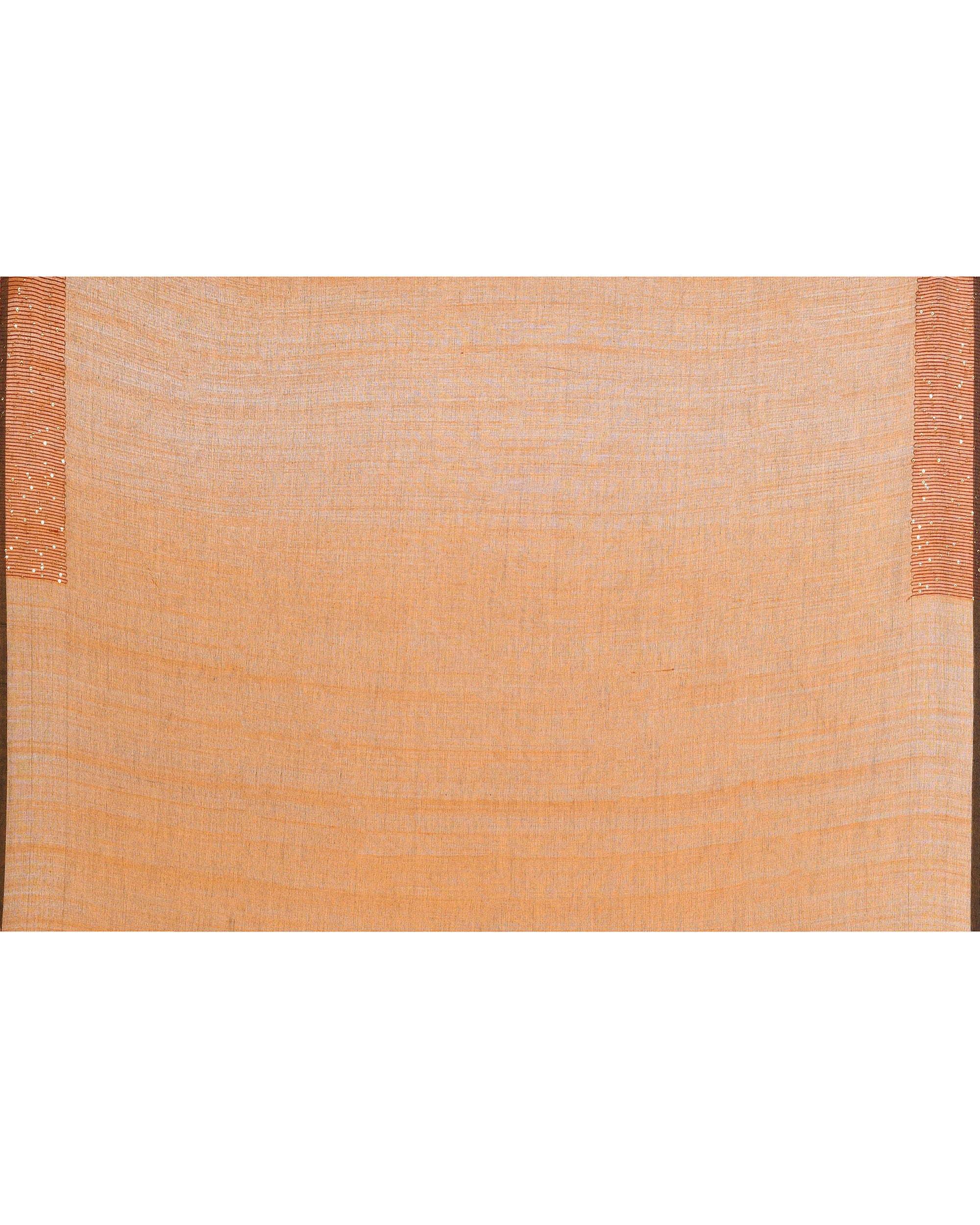 Bronze Embellished Sequined Cotton Saree for Festive Occasions