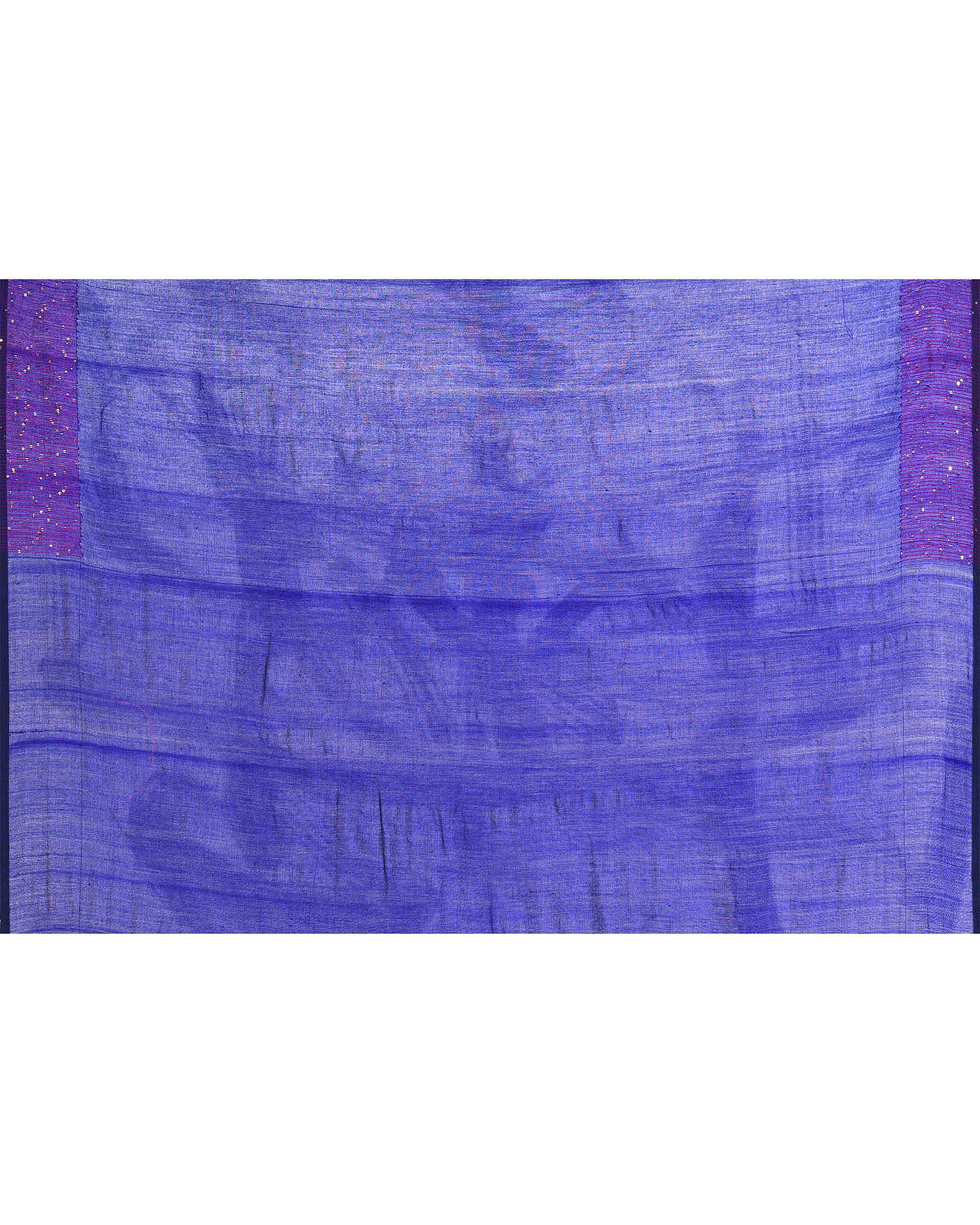 Blue Embellished Sequined Cotton Saree