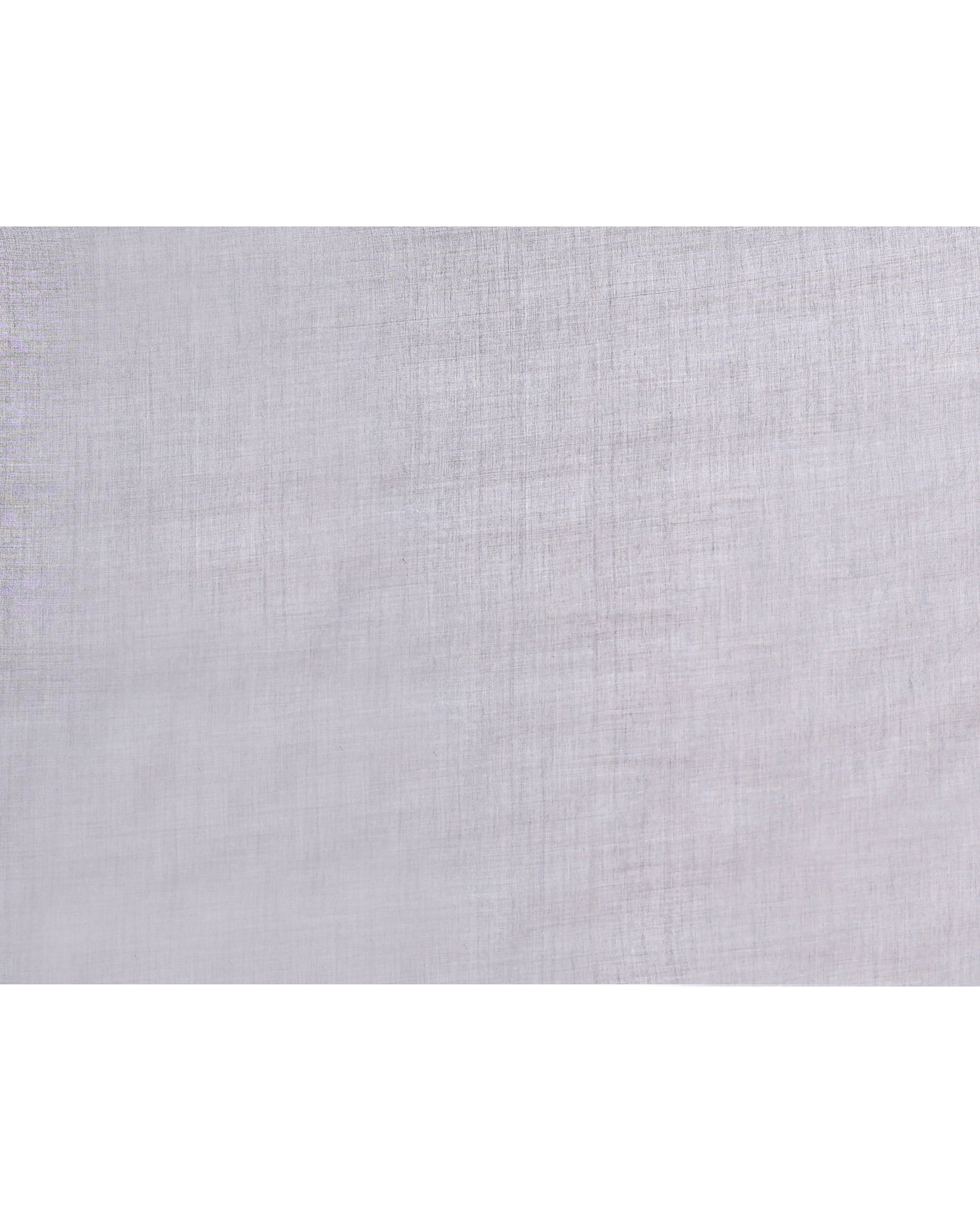 Silver Grey Handspun Cotton Handloom Saree with Matching Blouse