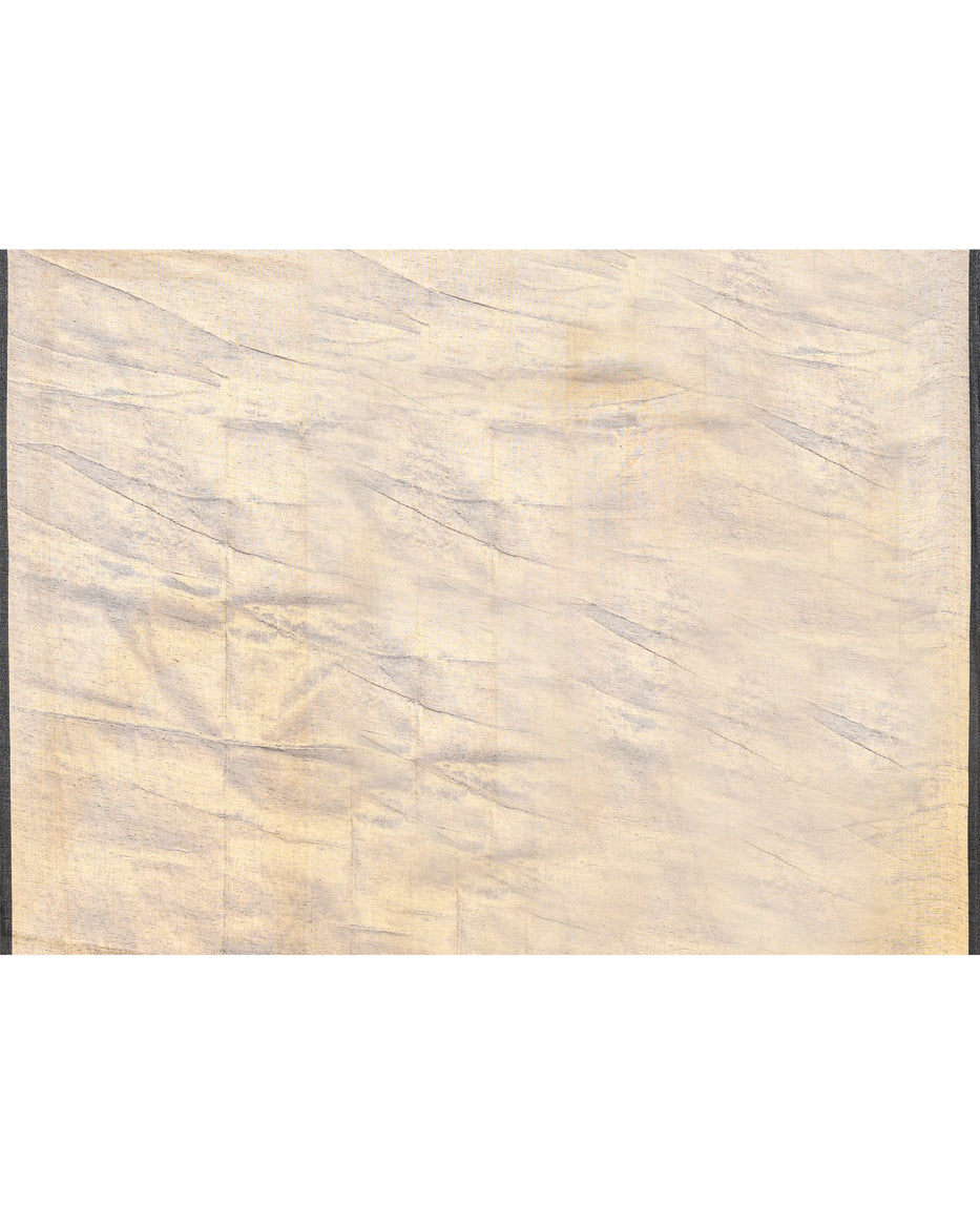Gold Dual Tone Organic Tissue Saree with Blouse Piece