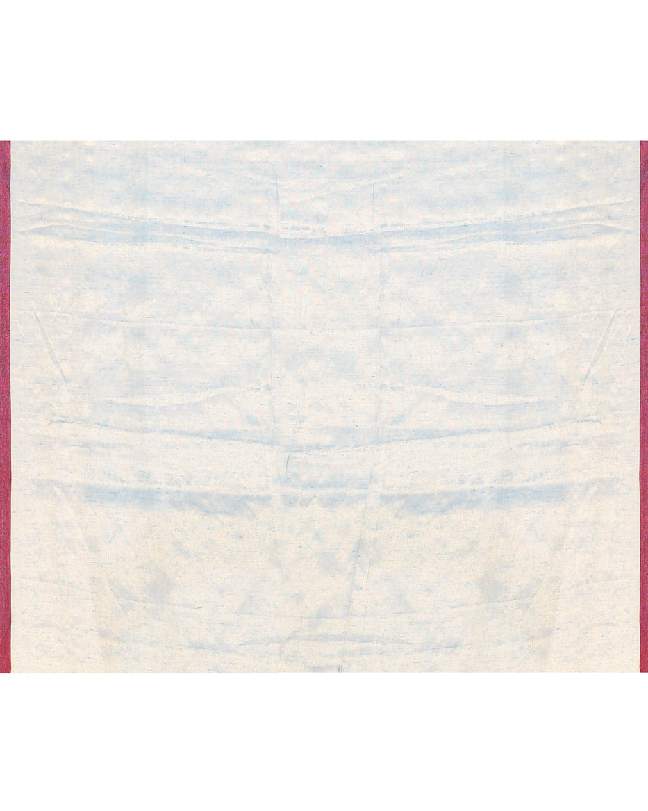 Copper Blue Dual Tone Organic Tissue Saree with Blouse Piece