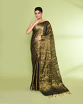 Golden Zari Cotton Tissue Sequin Saree with Dual Tone Finish
