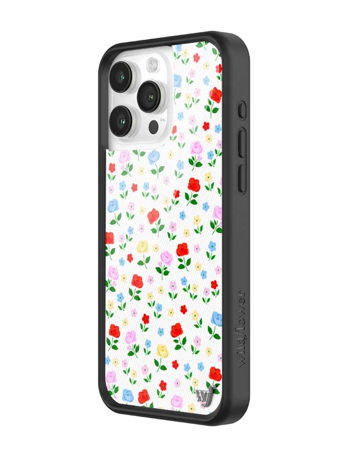 Prairie Floral iPhone Case with Pink Red Blue Yellow Flowers - Image 10
