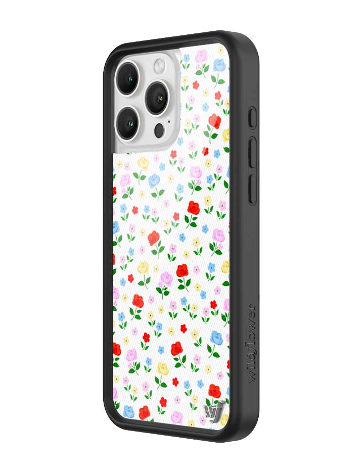 Prairie Floral iPhone Case with Pink Red Blue Yellow Flowers - Image 2