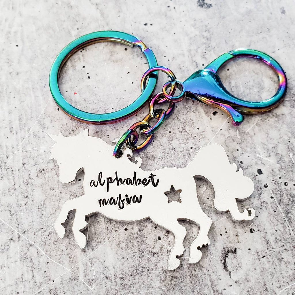 PRIDE Unicorn Keychain