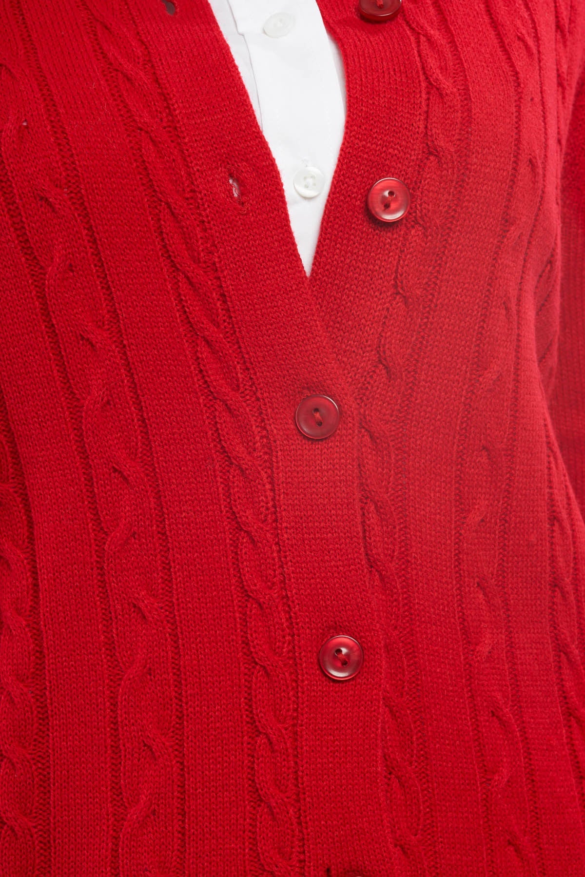 Women's Classic Cable Knit Button Front Cardigan Longline