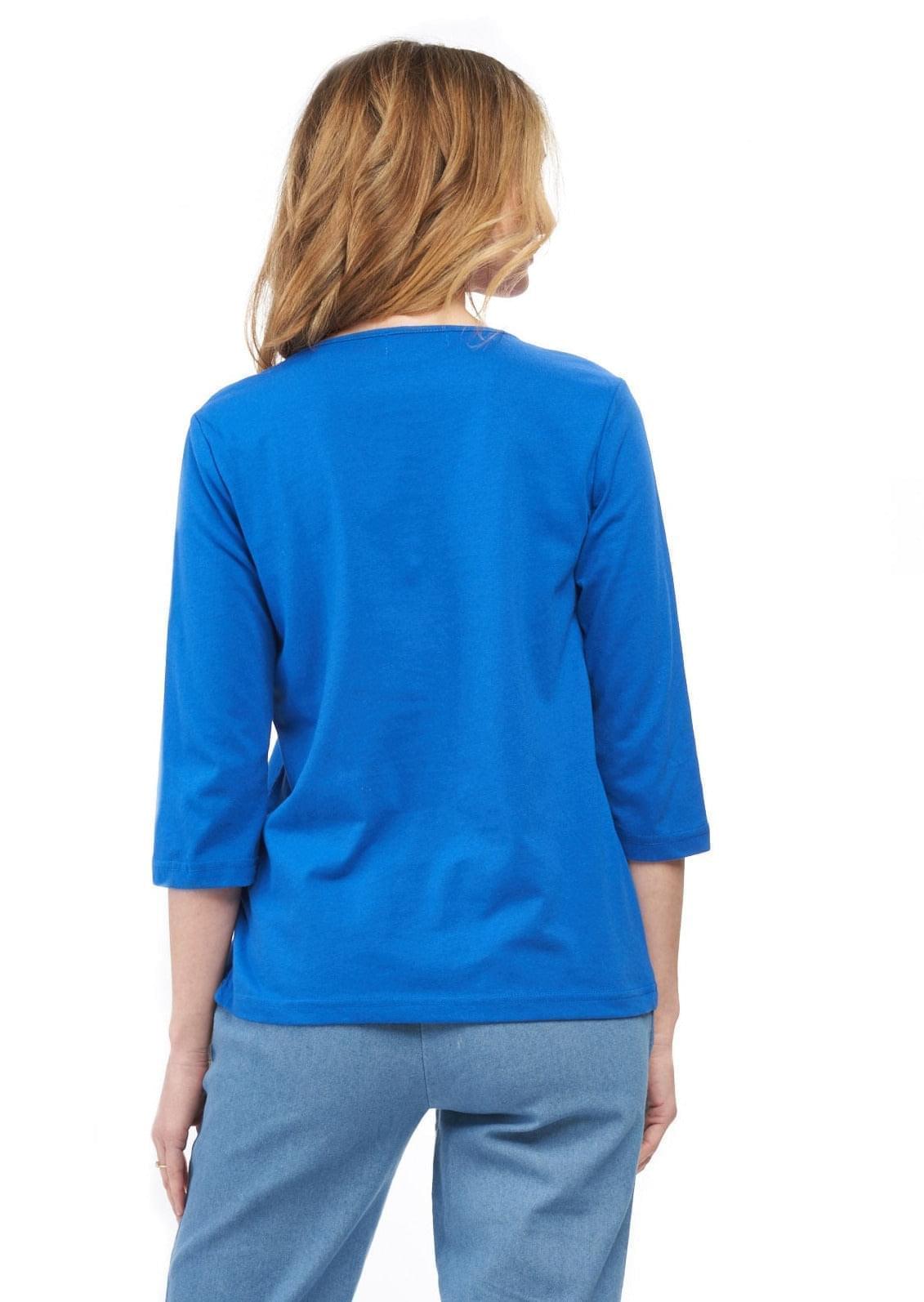 Women's 3/4 Sleeve Crew Neck Jersey Knit Top