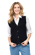 Women's Cable Knit Button Front Sweater Vest